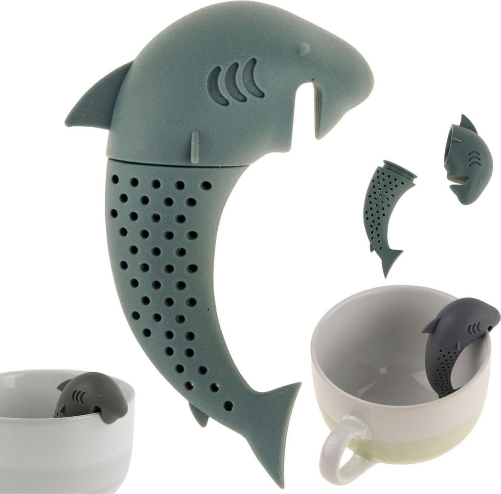 Haifisch-Kräutertee-Brüher Silikon-Sieb