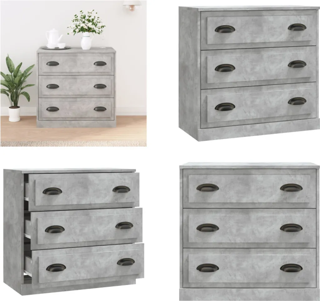 Trasforma il tuo Living: Credenza vidaXL Grigio Cemento Glam