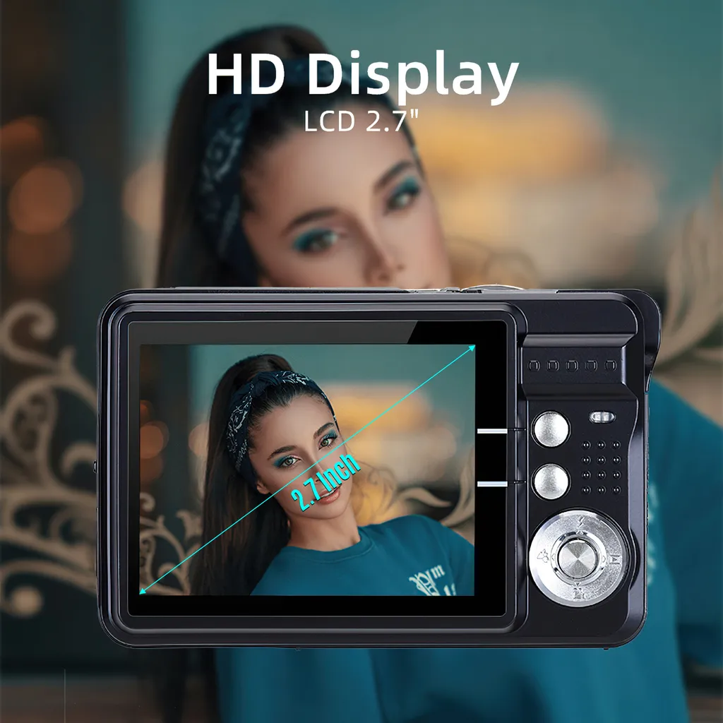 Caméscope vidéo compact 18MP écran 2,7 pouces, modèle adolescent - 6