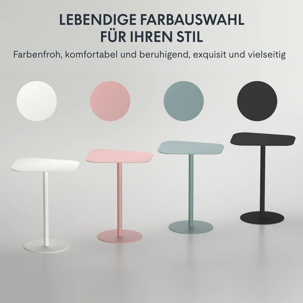 FLEXISPOT Table d'appoint Canapé Noire 50x38x65cm en Acier Robuste - 7