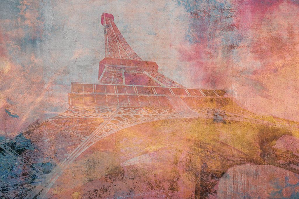 Fototapete - Eiffel Tower Abstract II 375x250cm - Vliestapete