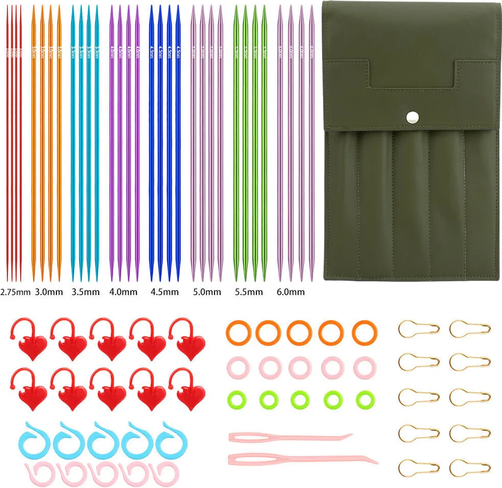 Kit au crochet ergonomique vert INF - Set avec laine et outils de base