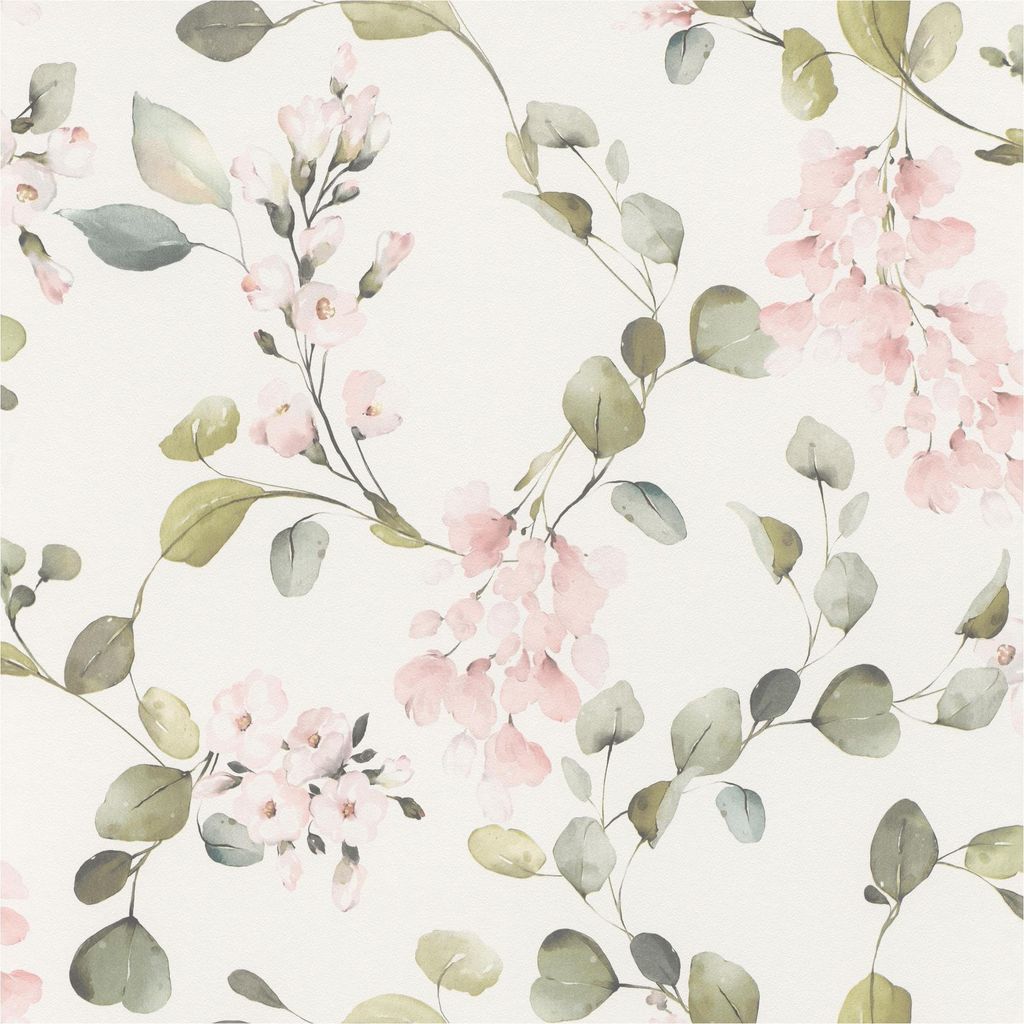 Papiertapete 285772 Tapete Blumen Floral 53 x 1005 cm Rasch Selection Pink