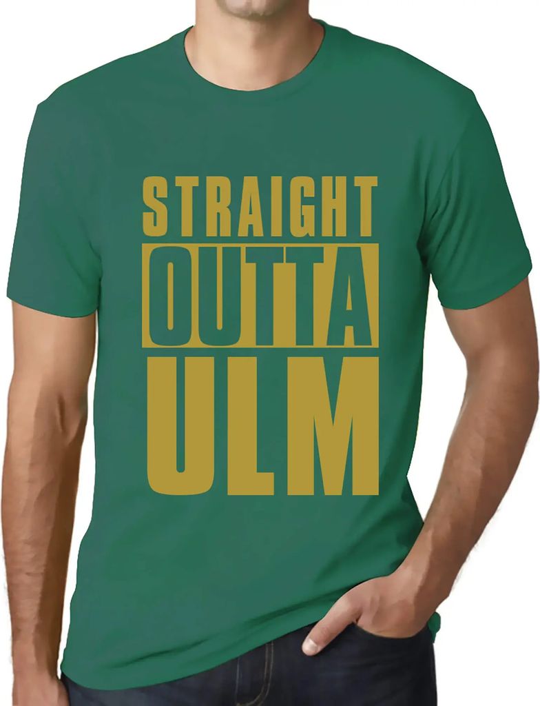 Herren Grafik T-Shirt Direkt aus der Ulme – Straight Outta Ulm – Öko-Verantwortlich Vintage Jahrgang Kurzarm Lustige Druck Geburtstag Geschenk...
