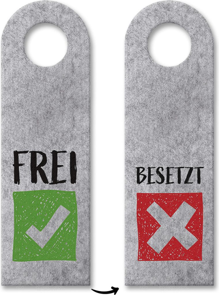 3x Frei - Besetzt Türhänger Türanhänger Türschild Schild an der Türklinke