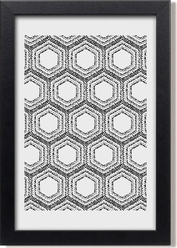 Bild 20x30 MDF-Rahmen, Wandkunst Geometrischer Hintergrund