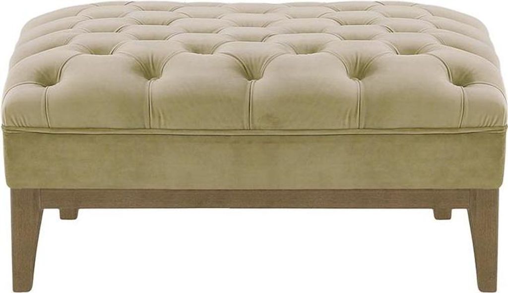 Polsterhocker Chesterfield Modern Wood-Velluto 3-oak wax black