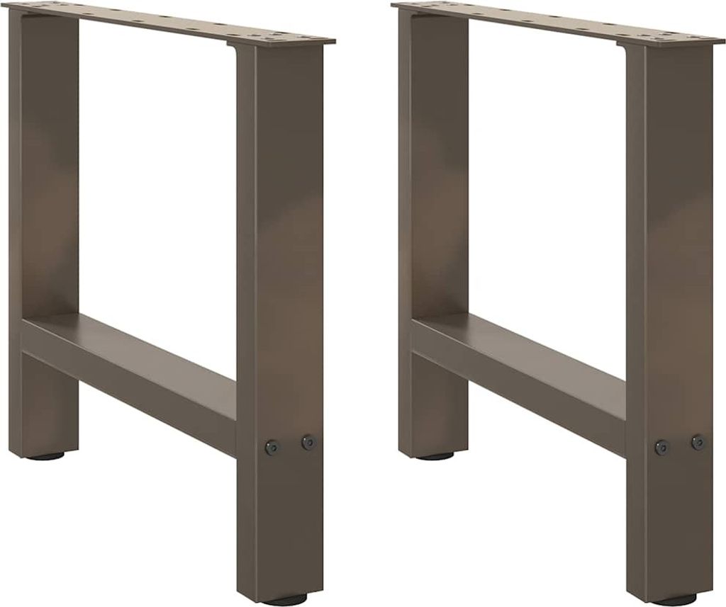 Couchtischbeine Naturstahl 2 Stk. 50x(42-43) cm Stahl