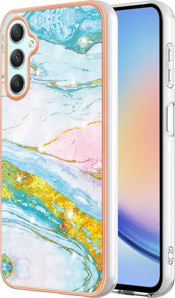 Custodia Samsung A55 Marmo Turchese TPU: Qualità Garantita