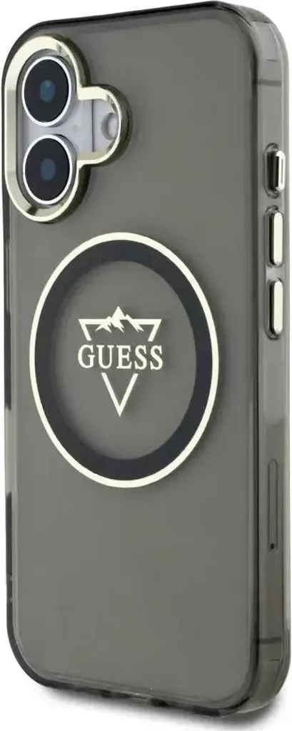 Etui Guess Iml Metal Mountain Logo Magsafe Do Iphone 16 Czarny - 2
