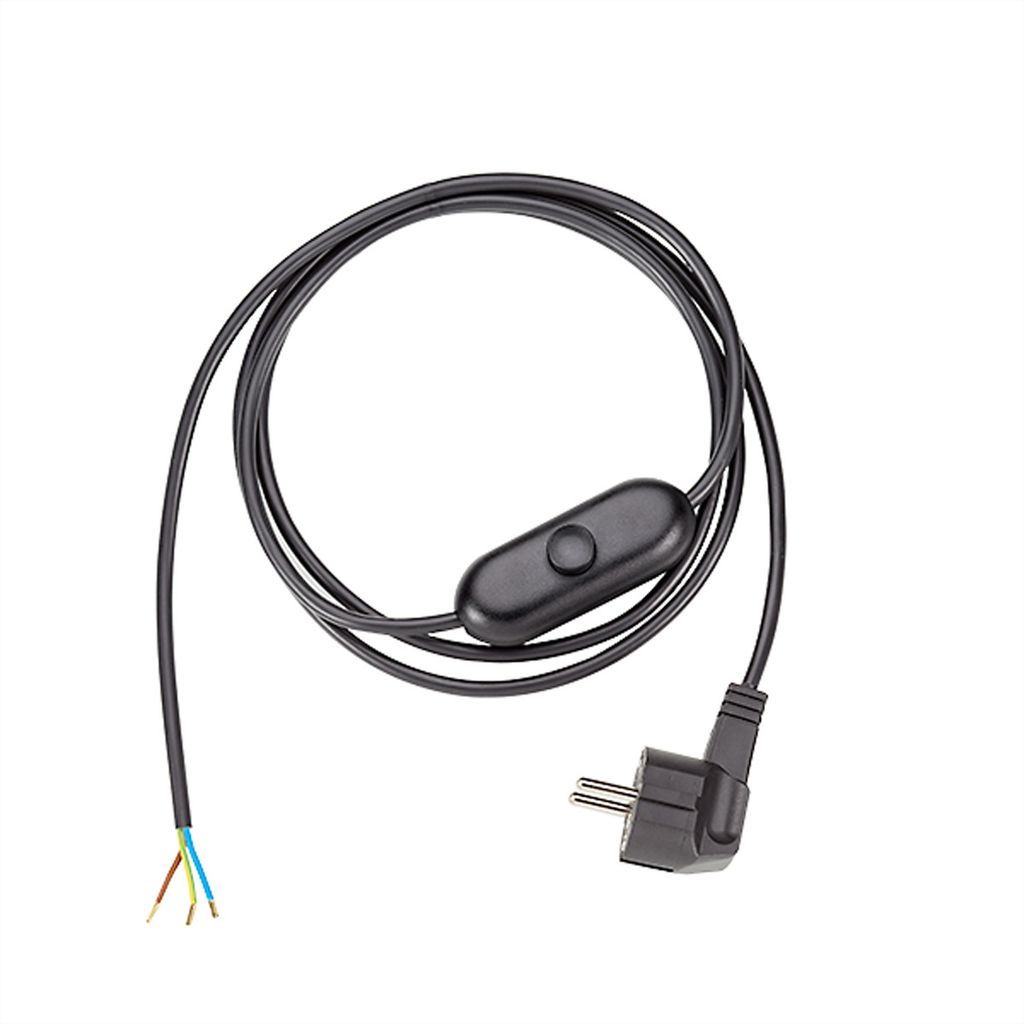 BACHMANN Zw.Schalter - Zuleitung 2m, H03VV-F 3G0,75 schwarz unverpackt