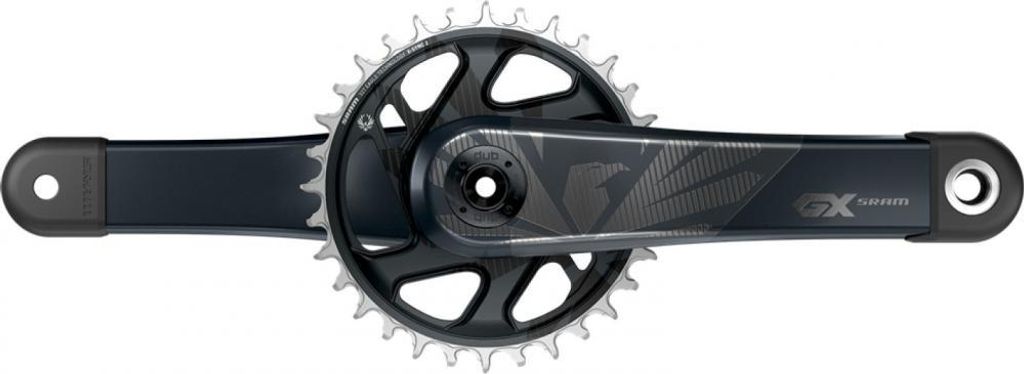SRAM GX Eagle DUB 175mm Kurbelgarnitur 32T lunargrau 55 mm - robuste 1x12-MTB...