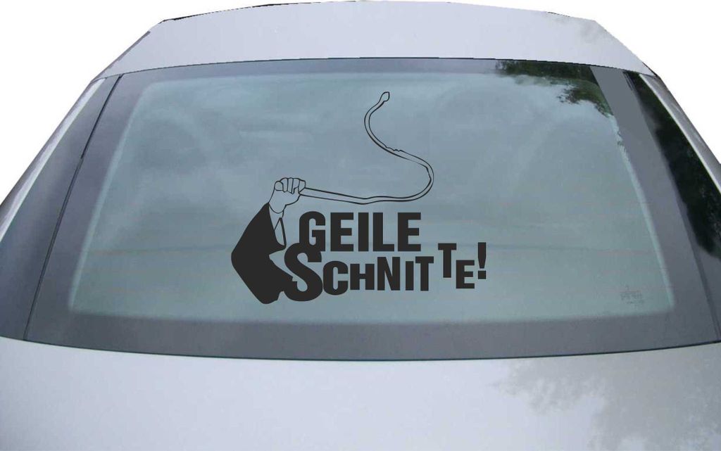 Indigos UG - Aufkleber Heckscheibe & Motorklappe DE6920 - schwarz - 600x500 mm - Geile Schnitte! - Auto Scheiben Fenster Heckklappe Tuning Racing J...
