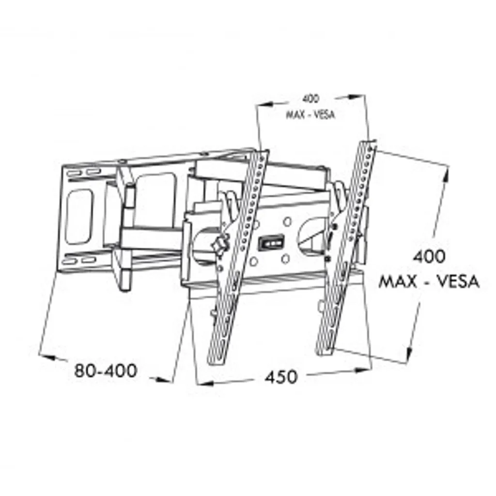 Fini les Reflets : Support TV Mural ART RAMT AR-51 Orientable et Solide - 6