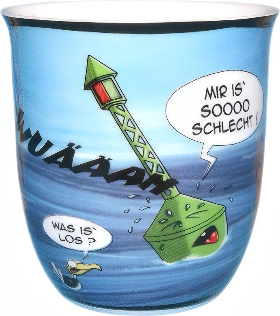 Hösti Becher Kaffee Tasse "Heulboje", ca. 10 x 9 cm Maritim Produktbild 