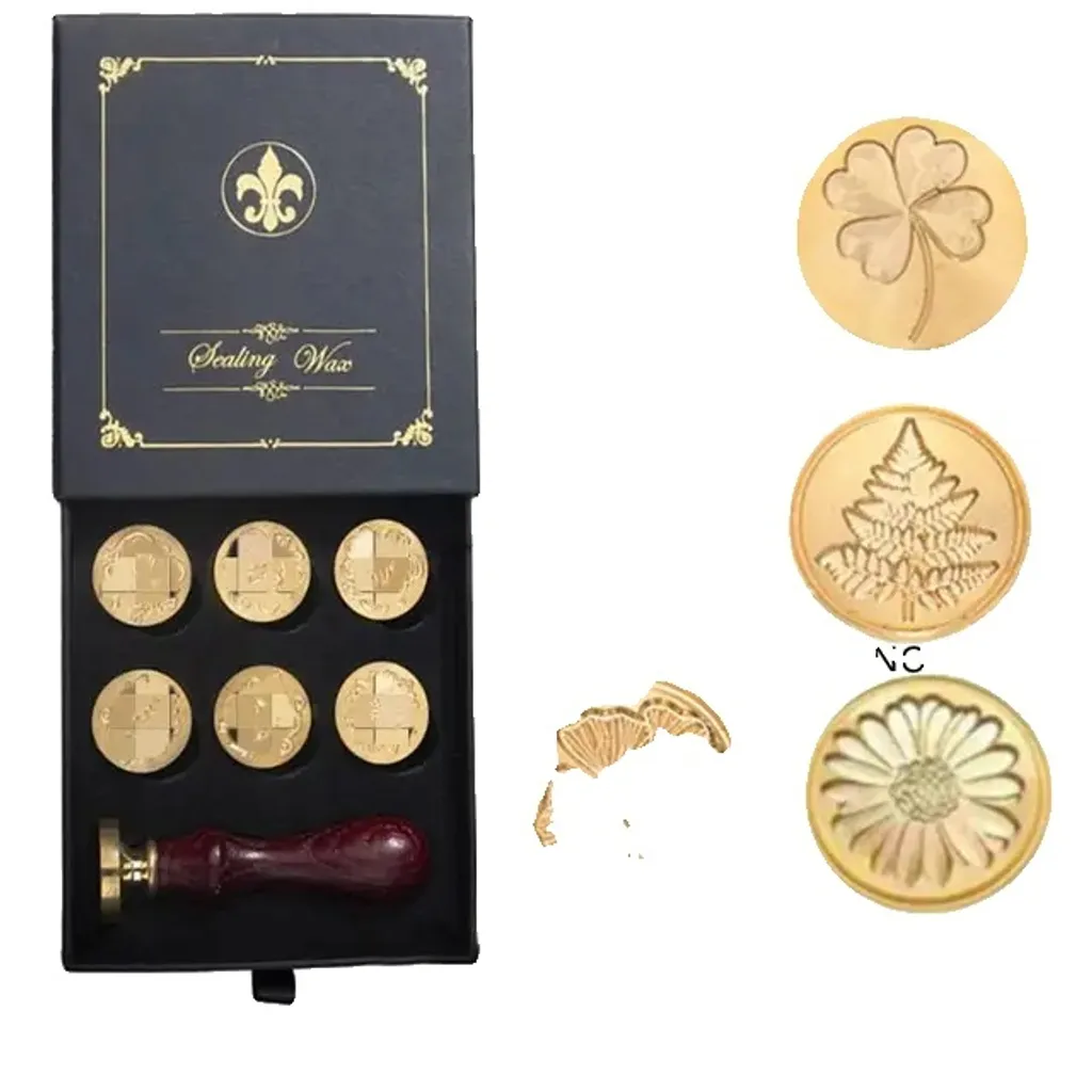 Set di sigilli in cera, design retrò, kit di sigillatura fai da te, set di confezioni regalo 7Seals6