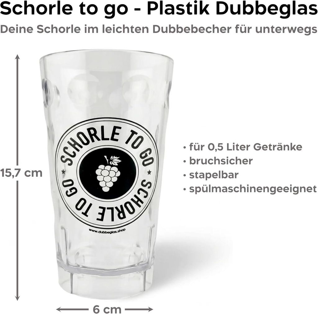 Schorle to go Dubbebecher 0,5 Liter (Transparent) aus