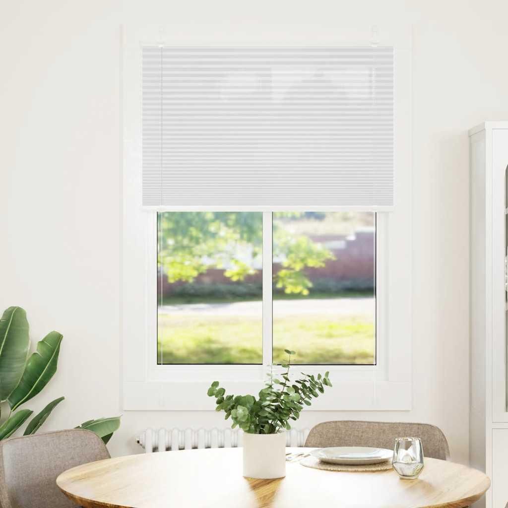 vidaXL Plissee Weiß 95x100 cm Stoffbreite 94,4 cm Polyester