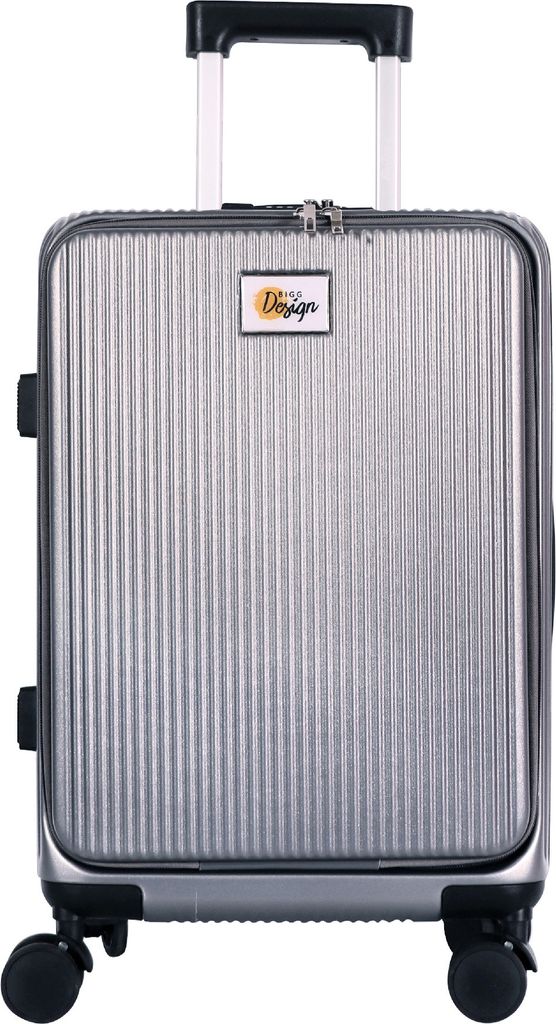 Biggdesign Moods Up Koffer mit Becherhalter und USB-Anschluss, Reise-Handgepäck mit Laptopfach und TSA-Schlosssystem, 360°-Drehrollen, Tragfähig...