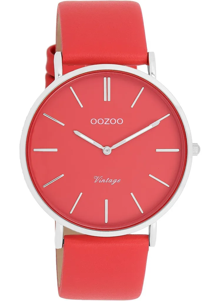 Montre Oozoo Vintage C20324 Femme Orange Rouge Cuir - Quartz Analogique