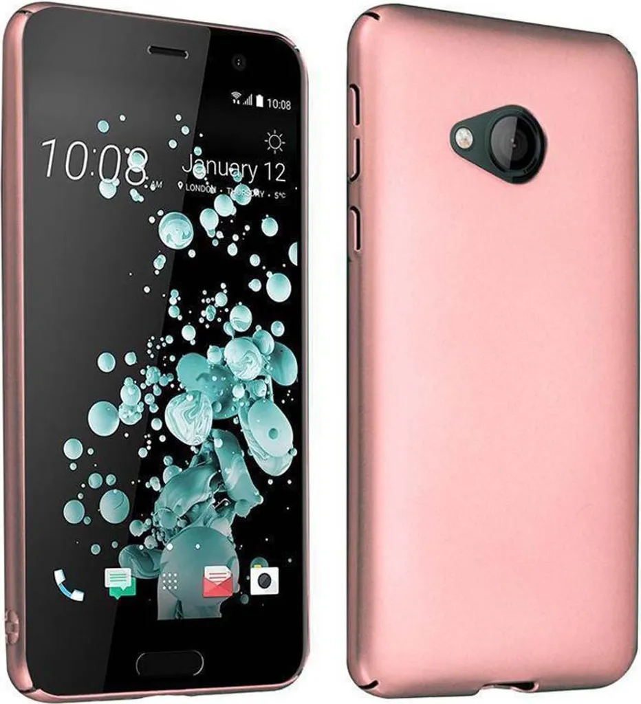 Cadorabo Cover HTC U PLAY Rosa - Custodia Rigida Protettiva Elegante
