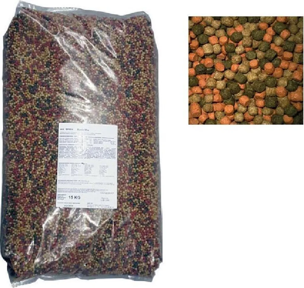 Alimentation quotidienne pour carpes Koï Aquaforte Basic Mix Sac de 15 kg