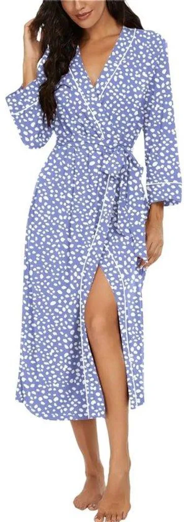 Kimono léger bleu vif taille M avec manches 3/4 pour détente à la maison