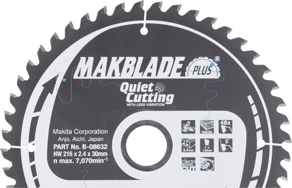 Makita Kreissägeblatt, MAKBLADE PLUS 216 x 30 mm - 48 Zähne