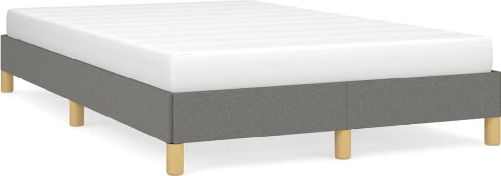 vidaXL Bettgestell ohne Matratze Dunkelgrau 120x200 cm Stoff