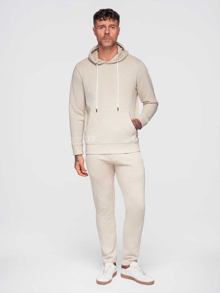 Ombre Sweatanzug Basic Baumwolle Line – Set hellgrau L