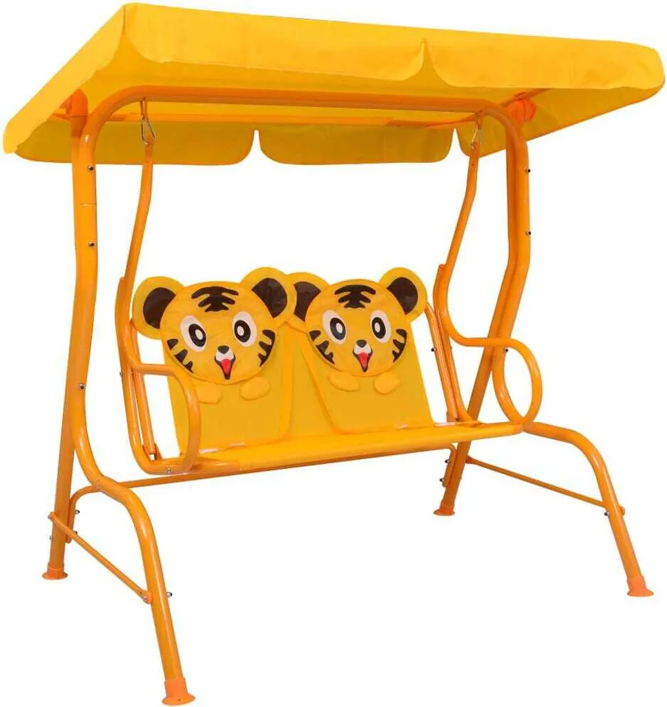 The Living Store Balancelle Hollywood pour Enfants Jaune 115x75x110 cm