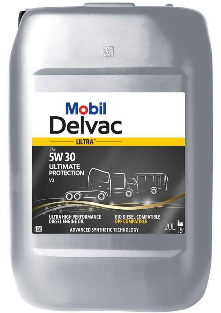 MOBIL Delvac Ultra Ultimate Protection V2 für 5W-30 20 Liter Motoröl Motorenöl DQC IV-18 LA 228.31 228.51 Mack EOS-4.5 RLD-3 MAN M 3777 MTU-3.1 Öl