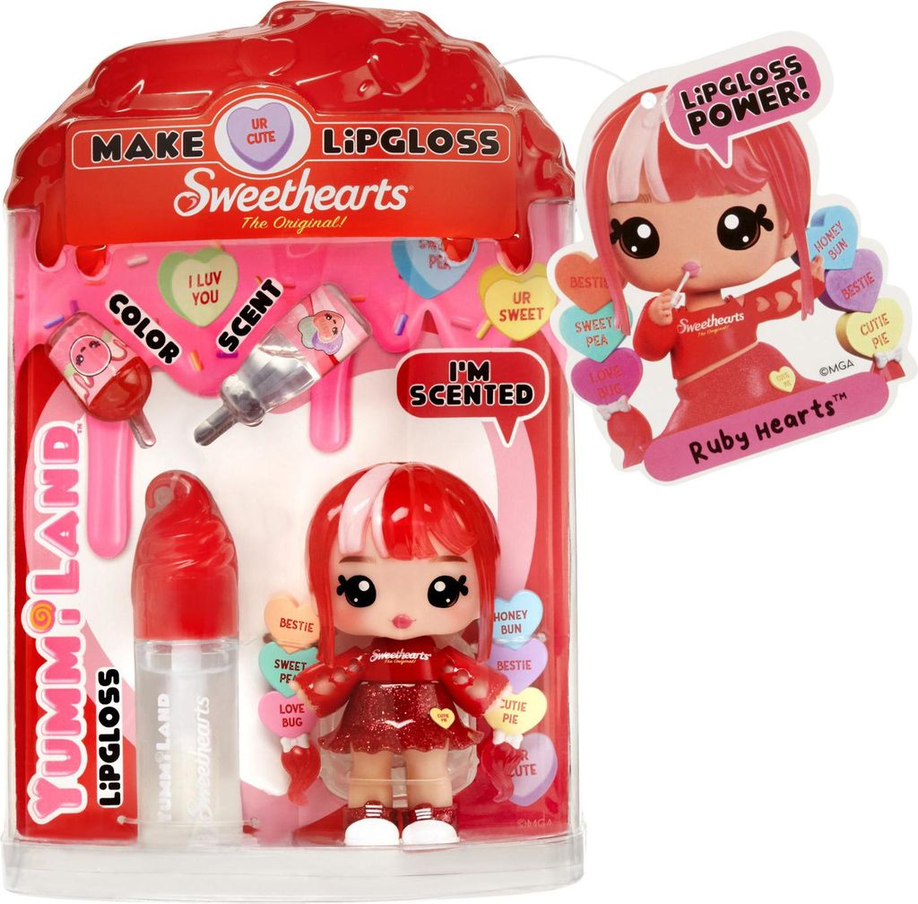 Yummiland Barbie Lipgloss-Puppe Lily Hearts - DIY Set - Buntes Spielzeug