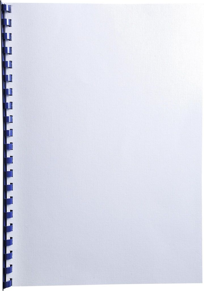 Exacompta 2751C 100er Packung Einbanddeckel aus Karton 270g/qm, Leinenoptik, für DIN A4 Format - Forever - Weiß