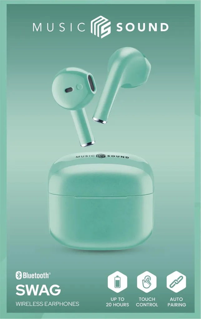 Écouteurs sans fil Cellularline Swag BT Vert Moss BTMSTWSSWAGG Bluetooth - 2