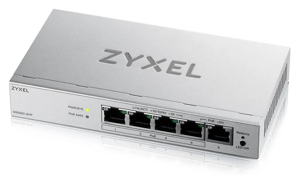 Switch PoE Zyxel GS1200-5HPV3 évite les pannes et coupures réseau