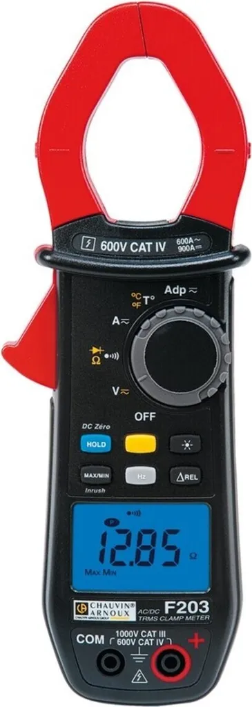 Pince ampèremétrique de maintenance F203 : courant 600A AC pour électricien