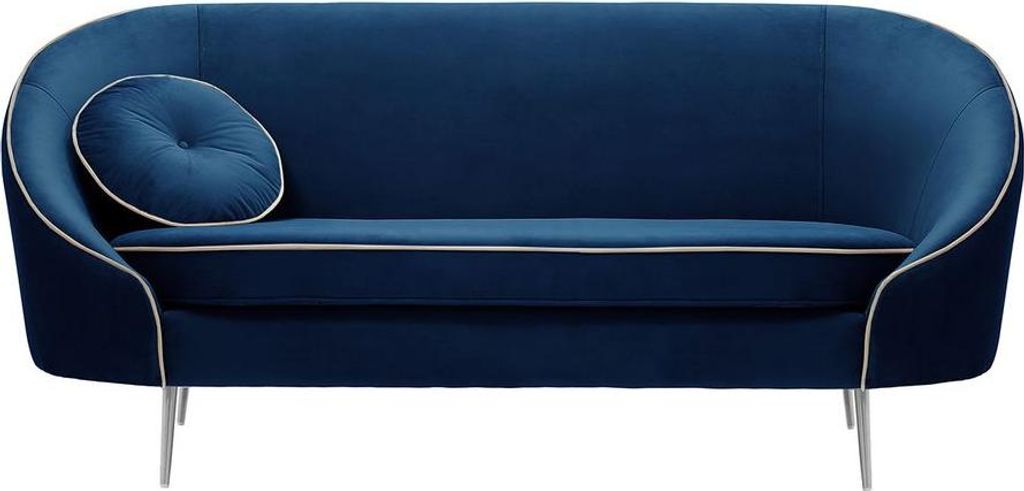 2,5-Sitzer Sofa Kooper-Velluto 11-Contrast piping-chrome metal