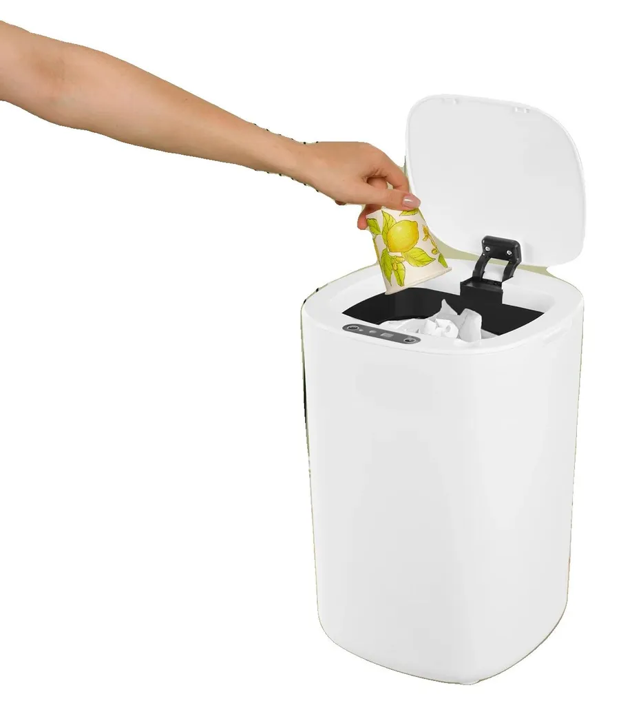 Poubelle intelligente pour salle de bain et bureau, 12L sans contact