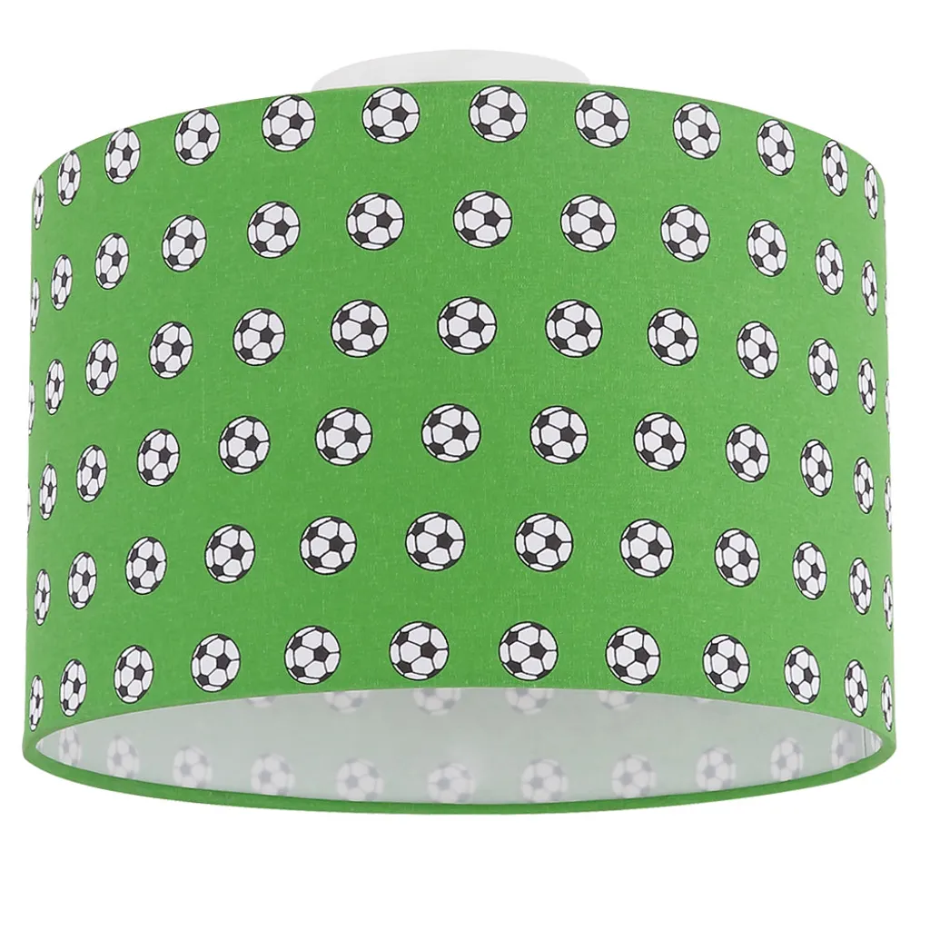 Plafonnier football LEMMI vert 30 cm : le luminaire sport incassable