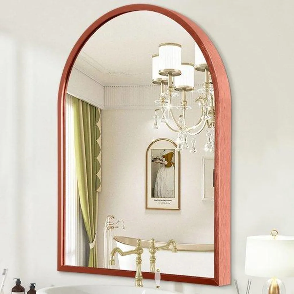 Miroir de salle de bain rectangulaire 50x40 cadre métal finition mat