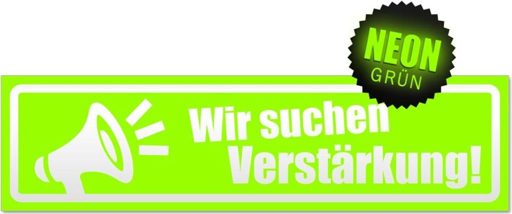 Wir suchen Verstärkung invertiert Magnetschild Schild magnetisch