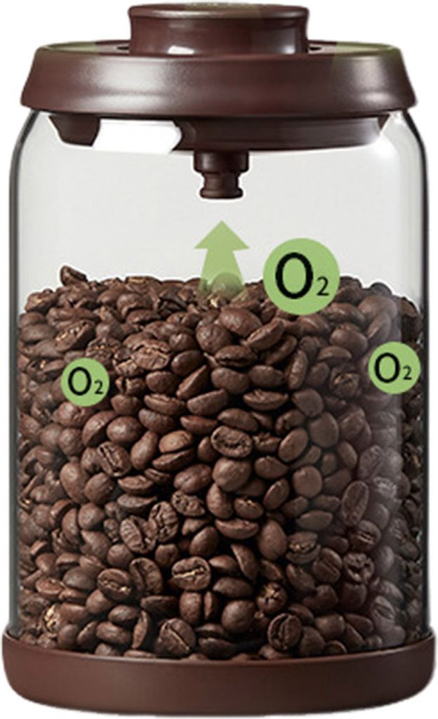 Luftdichter Kaffeekanister, Vorratsdose, großes Fassungsvermögen, BPA-frei, UV-beständig, spülmaschinenfest, Vorratsbehälter für Kaffeebohnen