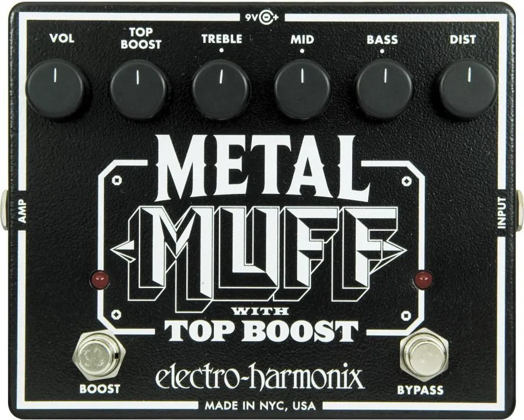 Pédale de Distorsion Metal Muff avec EQ 3 Bandes et Top Boost Intégré