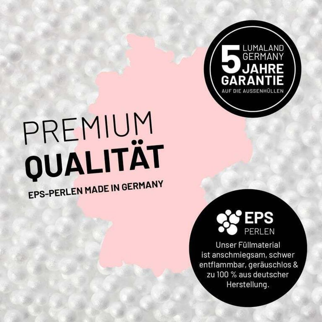 Produktbild von Lumaland Riesen-Sitzsack XXL 140x180 Cm Special Edition | Wasserfestes Indoor & Outdoor Liegekissen Mit über 3 Mio. Anpassungsfähigen EPS-Perlen | Bean Bag Mit Waschbarem Bezug [Galaxy