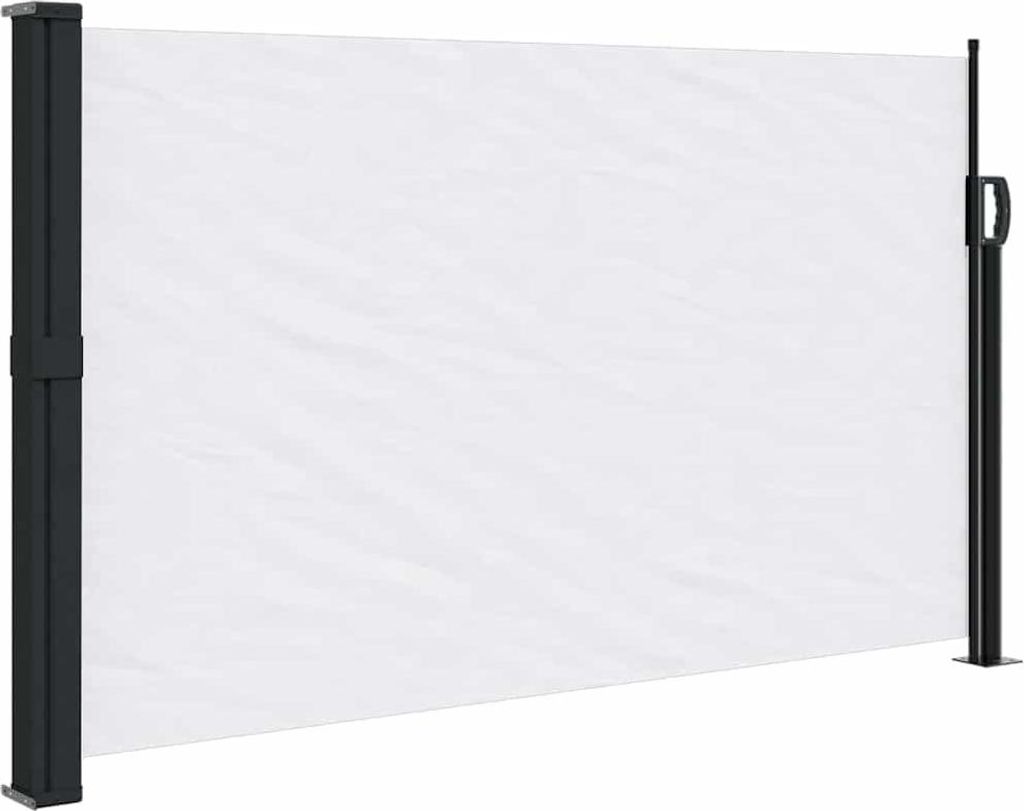 vidaXL Seitenmarkise Ausziehbar Weiß 120x500 cm