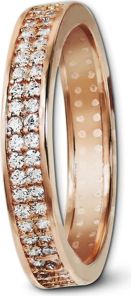 Bague en or rose durable pour femme qui ne verdit pas la peau T.54