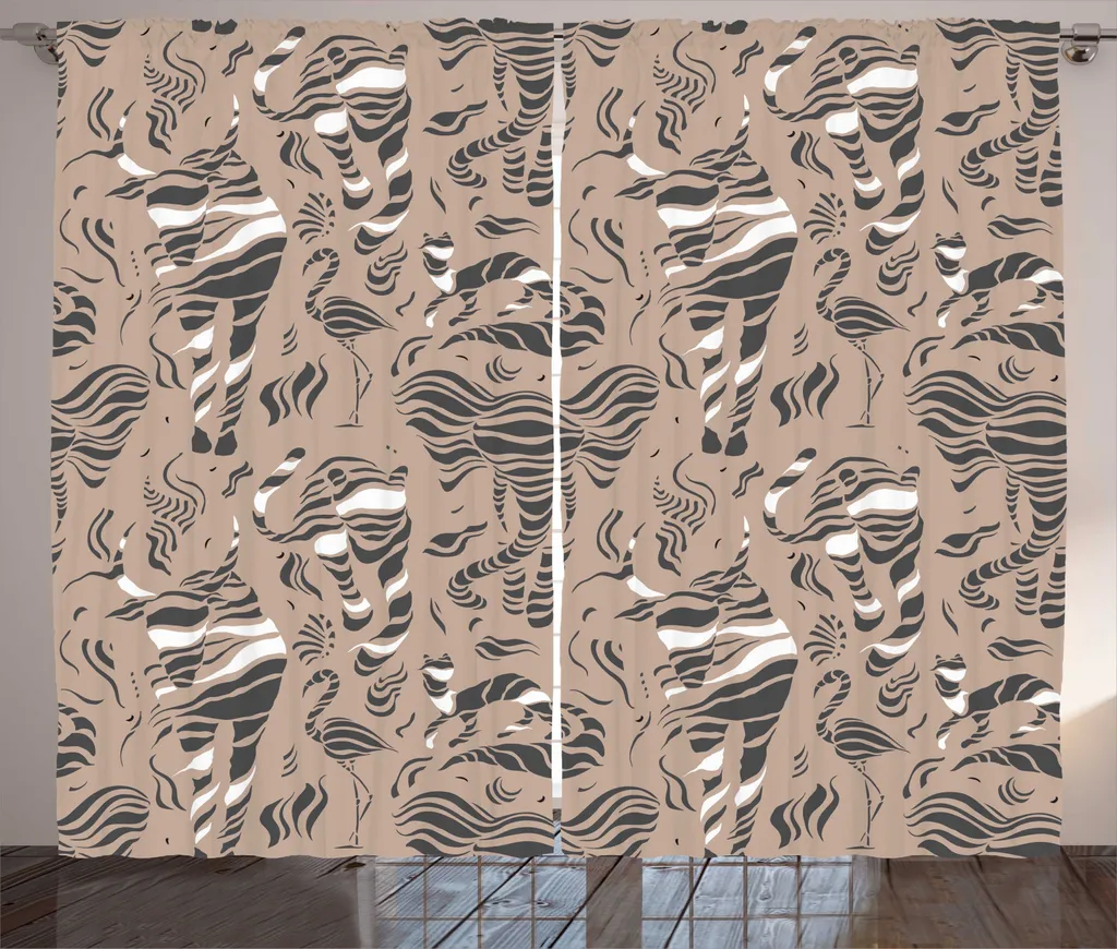 Rideau brise-vue contre le vis-à-vis motif animalier 280x225 cm