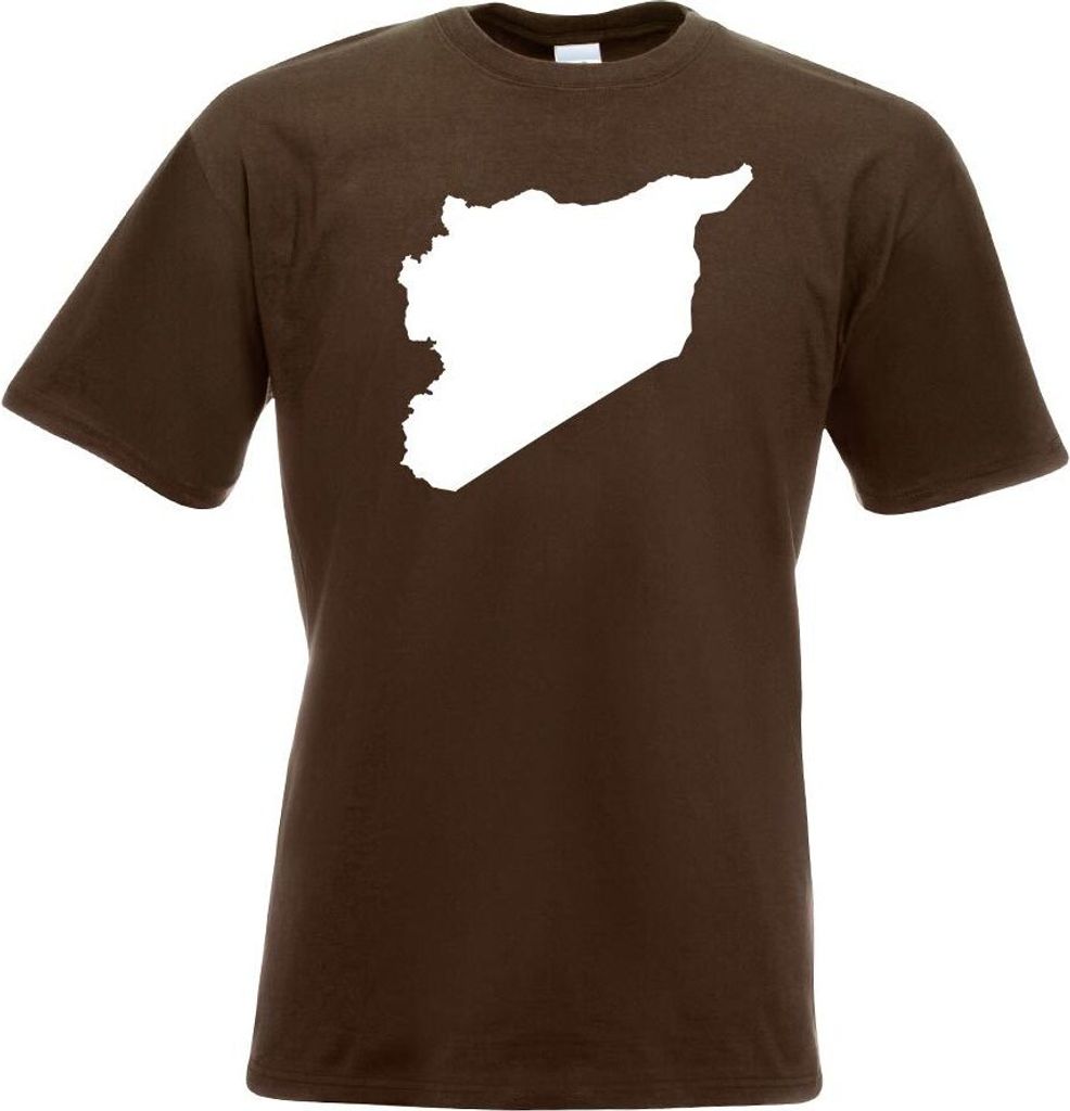 Kiwistar - T-Shirt - Chocolate - Syrien Umriss Kontur Herren Funshirt Bedruckt Design Sprüche Spruch Motive - mit Motiv Bedruckt - Funshirt Design...