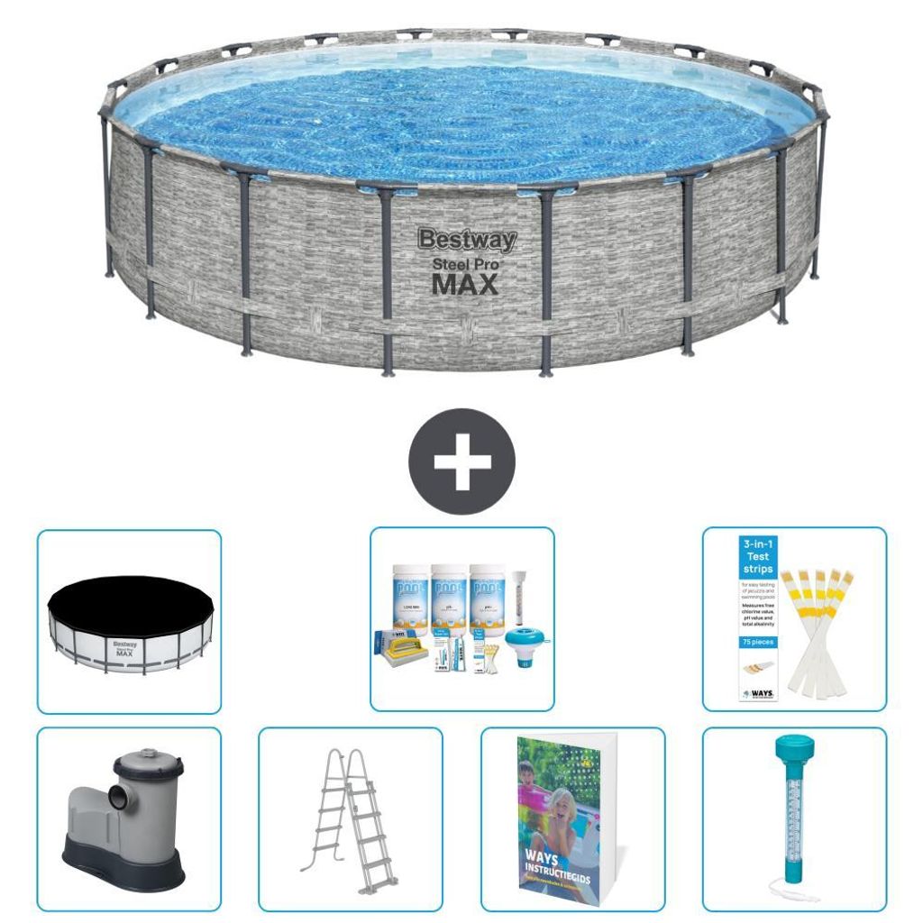 Bestway Steel Pro MAX Rund - 549x122 cm - 8-teilig S574